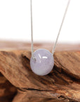 Baikalla Jewelry Jade Pendant Necklace Baikalla™ "Good Luck Button" Necklace Light Lavender Jade Lucky KouKou Pendant Necklace