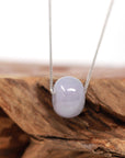 Baikalla Jewelry Jade Pendant Necklace Baikalla™ "Good Luck Button" Necklace Light Lavender Jade Lucky KouKou Pendant Necklace