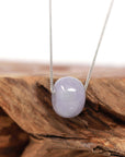 Baikalla Jewelry Jade Pendant Necklace Baikalla™ "Good Luck Button" Necklace Light Lavender Jade Lucky KouKou Pendant Necklace