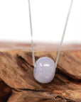 Baikalla Jewelry Jade Pendant Necklace Baikalla™ "Good Luck Button" Necklace Light Lavender Jade Lucky KouKou Pendant Necklace