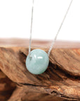 Baikalla Jewelry Jade Pendant Necklace Baikalla™ "Good Luck Button" Necklace Real Rich Green Jade Lucky KouKou Pendant Necklace