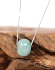 Baikalla Jewelry Jade Pendant Necklace Baikalla™ "Good Luck Button" Necklace Real Rich Green Jade Lucky KouKou Pendant Necklace