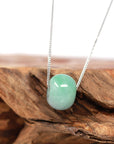 Baikalla Jewelry Jade Pendant Necklace Baikalla™ "Good Luck Button" Necklace Real Rich Green Jade Lucky KouKou Pendant Necklace