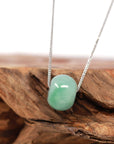 Baikalla Jewelry Jade Pendant Necklace Baikalla™ "Good Luck Button" Necklace Real Rich Green Jade Lucky KouKou Pendant Necklace