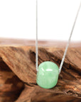 Baikalla Jewelry Jade Pendant Necklace Baikalla™ "Good Luck Button" Necklace Real Rich Green Jade Lucky KouKou Pendant Necklace