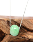 Baikalla Jewelry Jade Pendant Necklace Baikalla™ "Good Luck Button" Necklace Real Rich Green Jade Lucky KouKou Pendant Necklace