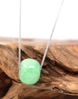 Baikalla Jewelry Jade Pendant Necklace Baikalla™ "Good Luck Button" Necklace Real Rich Green Jade Lucky KouKou Pendant Necklace