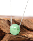 Baikalla Jewelry Jade Pendant Necklace Baikalla™ "Good Luck Button" Necklace Real Rich Green Jade Lucky KouKou Pendant Necklace