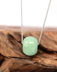 Baikalla Jewelry Jade Pendant Necklace Baikalla™ "Good Luck Button" Necklace Real Rich Green Jade Lucky KouKou Pendant Necklace