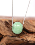 Baikalla Jewelry Jade Pendant Necklace Baikalla™ "Good Luck Button" Necklace Real Rich Green Jade Lucky KouKou Pendant Necklace