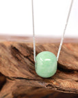 Baikalla Jewelry Jade Pendant Necklace Baikalla™ "Good Luck Button" Necklace Real Rich Green Jade Lucky KouKou Pendant Necklace