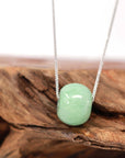 Baikalla Jewelry Jade Pendant Necklace Baikalla™ "Good Luck Button" Necklace Real Rich Green Jade Lucky KouKou Pendant Necklace