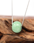 Baikalla Jewelry Jade Pendant Necklace Baikalla™ "Good Luck Button" Necklace Real Rich Green Jade Lucky KouKou Pendant Necklace