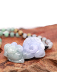 Baikalla Jewelry genuine jadeite carving Baikalla™ Pi Xiu Genuine Burmese Lavender Green Jadeite Jade PiXiu Pendant Necklace (FengShui Lucky)