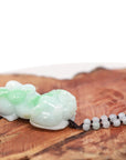 Baikalla Jewelry genuine jadeite carving Baikalla™ Pi Xiu Genuine Burmese Lavender Green Jadeite Jade PiXiu Pendant Necklace (FengShui Lucky)