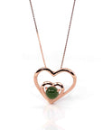 Baikalla Jewelry Jade Pendant Necklace Sterling Silver Nephrite Green Jade Classic Love Heart Pendant Necklace