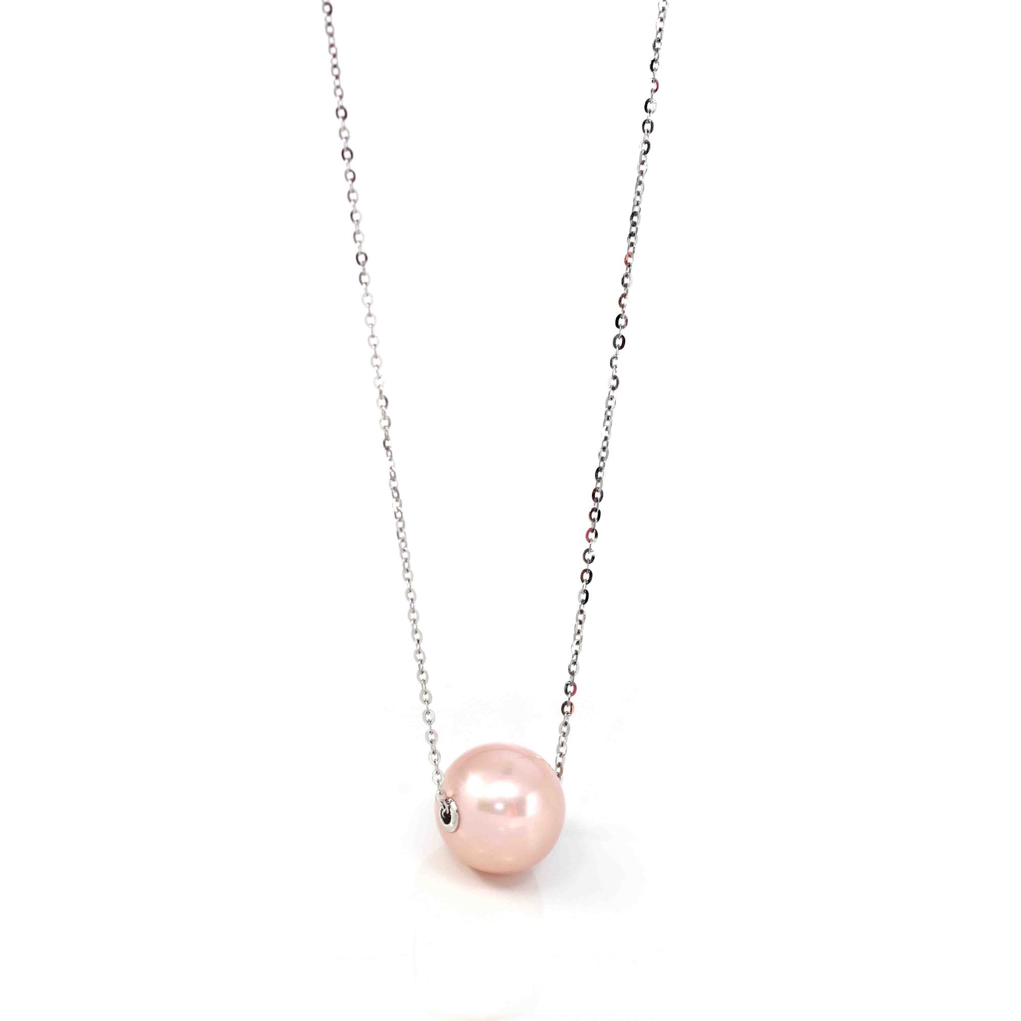 Baikalla Jewelry Gemstone Pendant Necklace Sterling Silver Culture Pink River Pearl Necklace