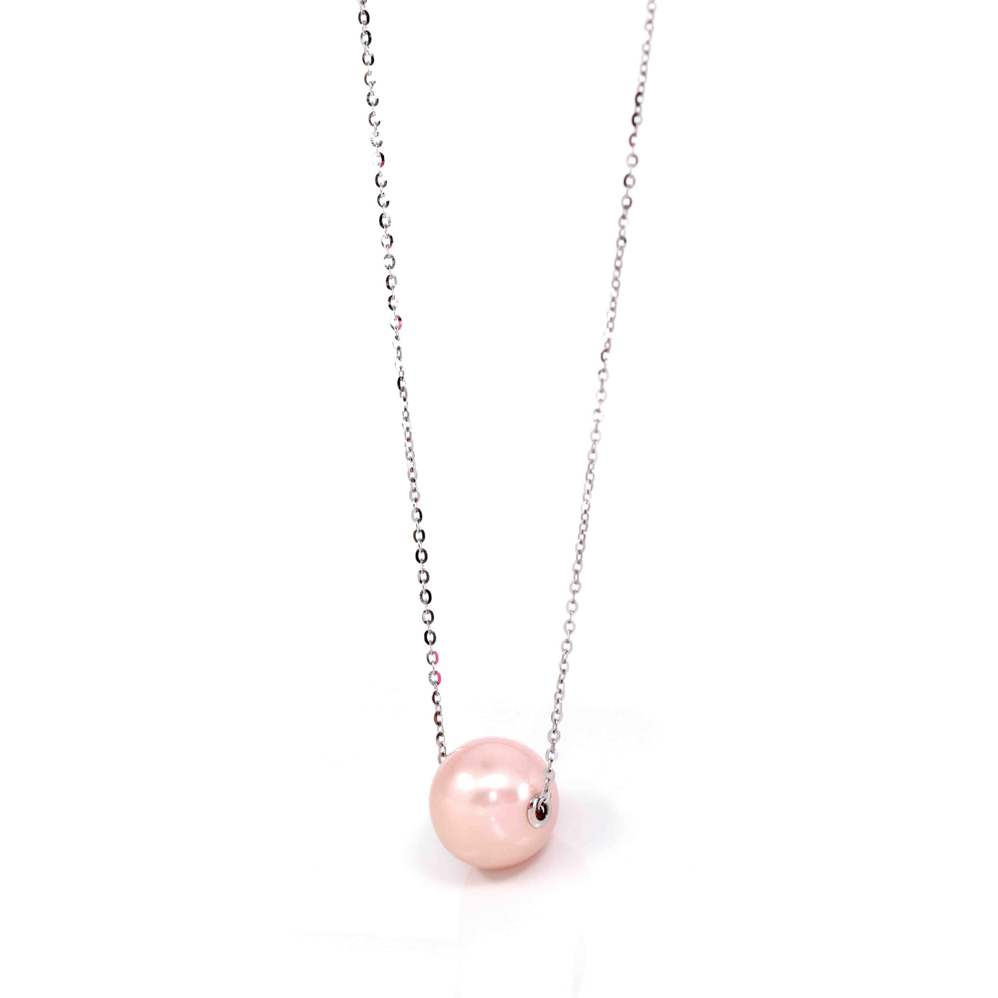 Baikalla Jewelry Gemstone Pendant Necklace Sterling Silver Culture Pink River Pearl Necklace