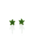 Baikalla Jewelry Gold Jade Earrings Baikalla™18k Solid Gold Real Green Jade Starfish Earrings