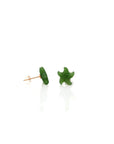 Baikalla Jewelry Gold Jade Earrings Baikalla™18k Solid Gold Real Green Jade Starfish Earrings