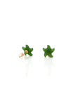 Baikalla Jewelry Gold Jade Earrings Baikalla™18k Solid Gold Real Green Jade Starfish Earrings