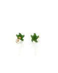 Baikalla Jewelry Gold Jade Earrings Baikalla™18k Solid Gold Real Green Jade Starfish Earrings