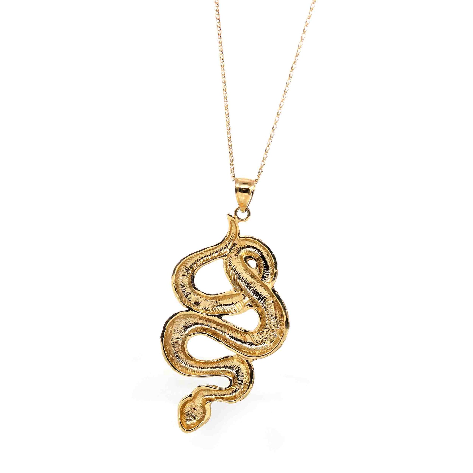 Baikalla Jewelry 14K Yellow Gold Pendant 14k Yellow Gold Snake Pendant