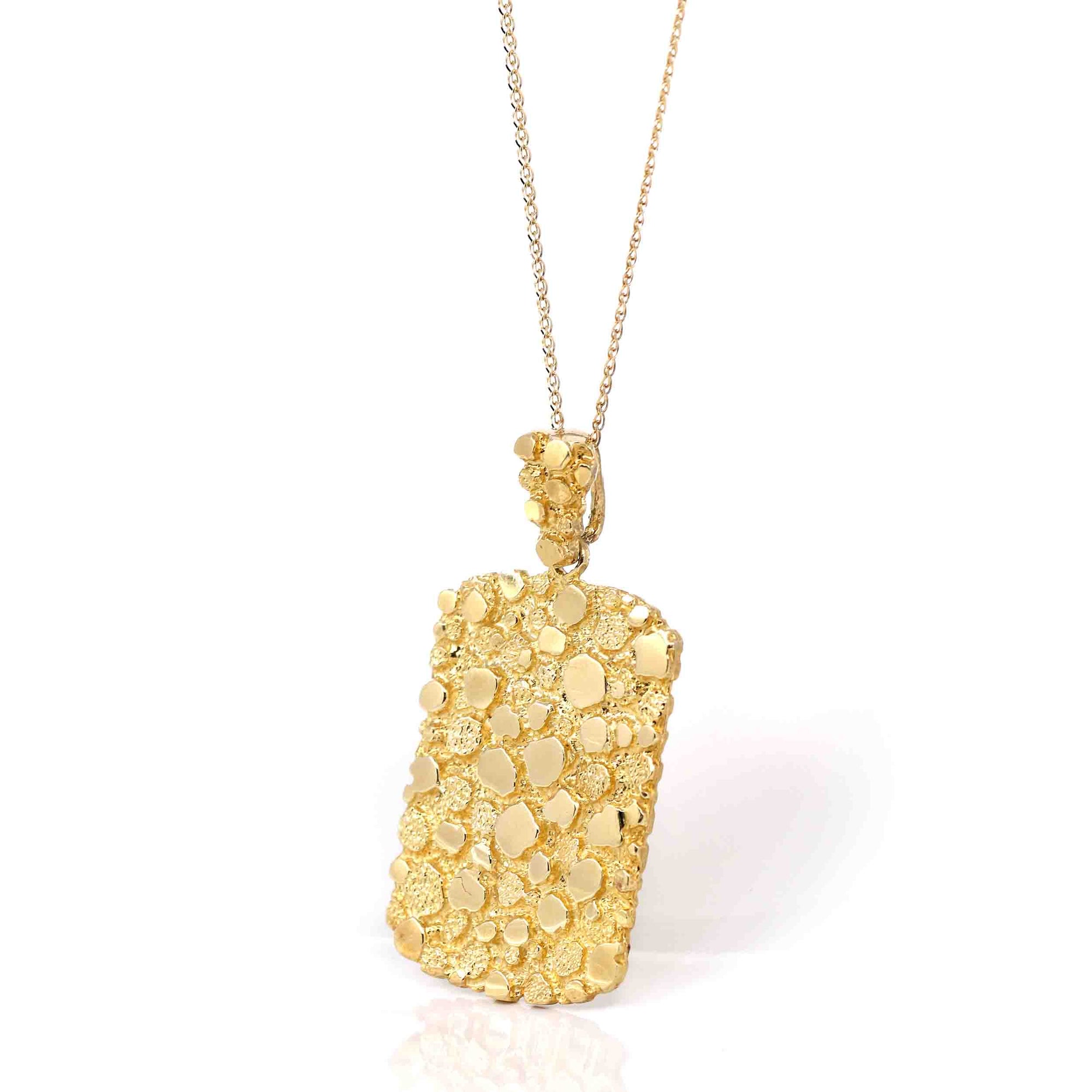 Baikalla Jewelry 14K Yellow Gold Pendant 14k Yellow Gold Nugget Pendant