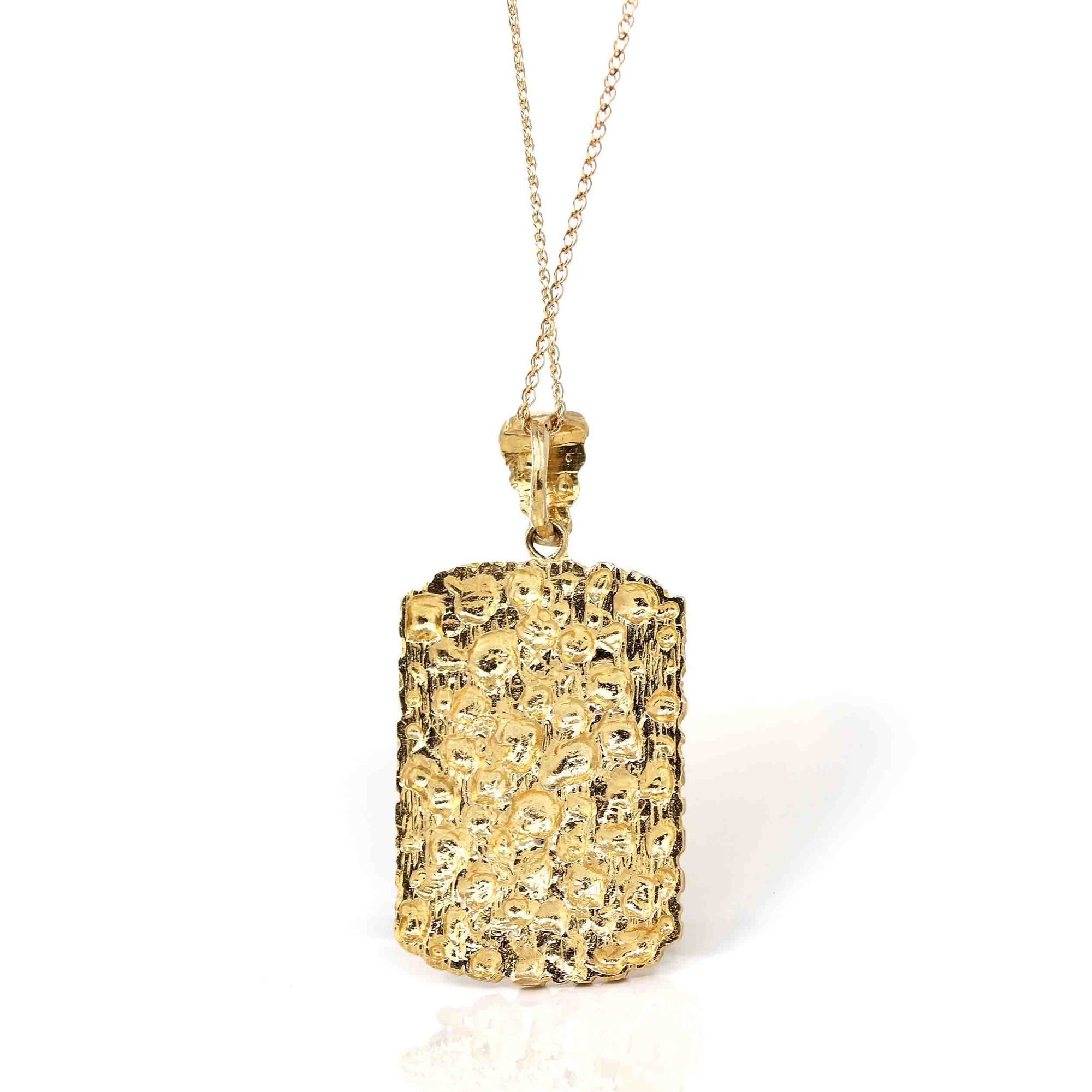 Baikalla Jewelry 14K Yellow Gold Pendant 14k Yellow Gold Nugget Pendant