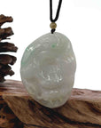 Baikalla Jewelry Jade Carving Necklace Baikalla "Roaring Dragon" Natural Jadeite Jade Lavender Green Pendant Necklace For Men, Collectibles.