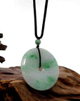 Baikalla Jewelry Jade Pendant Necklace Baikalla "Good Luck Button" Jadeite Jade Lucky KouKou Pendant Necklace