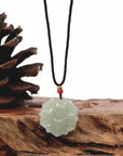 Baikalla Jewelry Jade Pendant Necklace Baikalla "Lucky Lotus" White Nephrite Jade Pendant Necklace