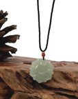 Baikalla Jewelry Jade Pendant Necklace Baikalla Genuine White Nephrite Jade Lotus Pendant Necklace