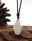 Baikalla Jewelry Jade Pendant Necklace Baikalla Genuine Mutton Fat White Nephrite Jade  BaiCai (Lucky Cabbage) Pendant Necklace