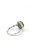 Baikalla Jewelry Jade Ring Baikalla™ "Classic Oval" Sterling Silver Real Green Nephrite Jade Classic Ring For Her