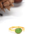 Baikalla Jewelry Jade Ring Baikalla™ "Classic Oval" Sterling Silver Real Green Nephrite Jade Bamboo Ring For Her