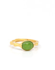 Baikalla Jewelry Jade Ring Baikalla™ "Classic Oval" Sterling Silver Real Green Nephrite Jade Bamboo Ring For Her