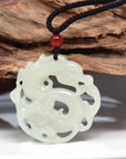 Baikalla Jewelry Jade Pendant Necklace Baikalla "Jade Dragon In Cloud" Genuine White Nephrite Jade Dragon Pendant Necklace