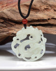 Baikalla Jewelry Jade Pendant Necklace Baikalla "Jade Dragon In Cloud" Genuine White Nephrite Jade Dragon Pendant Necklace