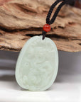 Baikalla Jewelry Jade Pendant Necklace Baikalla™ Genuine HeTian White Nephrite Jade Dragon Pendant Necklace