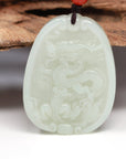 Baikalla Jewelry Jade Pendant Necklace Baikalla™ Genuine HeTian White Nephrite Jade Dragon Pendant Necklace