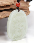 Baikalla Jewelry Jade Pendant Necklace Baikalla™ Genuine HeTian White Nephrite Jade Dragon Pendant Necklace