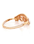 Baikalla Jewelry Gold Jade Bracelet 18k Rose Gold Ice Jadeite Jade Phoenix Bracelet Bangle & Diamonds (High Jewelry)