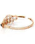 Baikalla Jewelry Gold Jade Bracelet 18k Rose Gold Ice Jadeite Jade Phoenix Bracelet Bangle & Diamonds (High Jewelry)