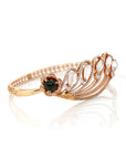 Baikalla Jewelry Gold Jade Bracelet 18k Rose Gold Ice Jadeite Jade Phoenix Bracelet Bangle & Diamonds (High Jewelry)