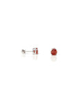 Baikalla Jewelry Gold Gemstone Earrings 14k White Gold Natural Red Sunstone Earrings