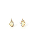 Baikalla Jewelry Gold Gemstone Earrings 14k Yellow Gold Natural Australian Opal Earrings