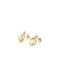 Baikalla Jewelry Gold Gemstone Earrings 14k Yellow Gold Natural Australian Opal Earrings