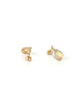 Baikalla Jewelry Gold Gemstone Earrings 14k Yellow Gold Natural Australian Opal Earrings