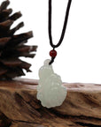 Baikalla Jewelry Jade Pendant Necklace Baikalla Genuine White Nephrite Jade BaiCai (Lucky Cabbage) Pendant Necklace